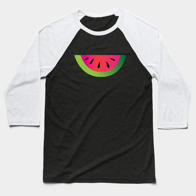 Watermelon slice Baseball T-Shirt by HelenDBVickers